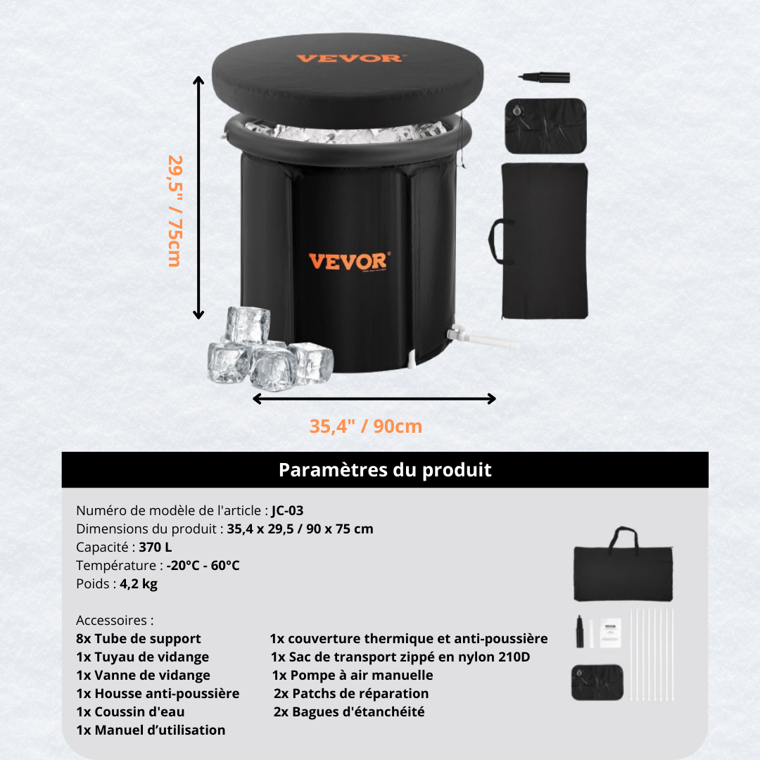 Bain froid gonflable