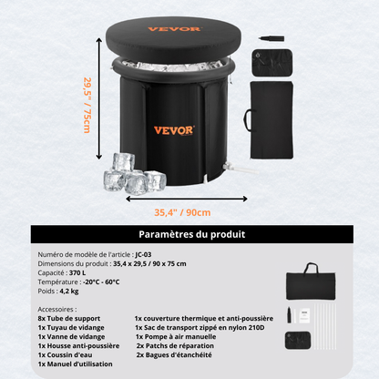 Bain froid gonflable